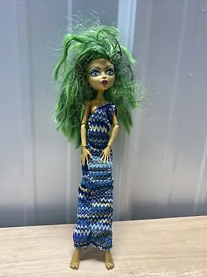 Monster High Jinafire Long Scaris Blue Dress Free Shipping • $15.99