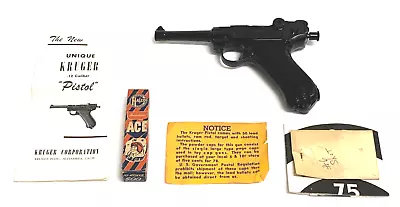 KRUGER — 98 — .12 Cal.  —  Vintage Pistol Cap Gun — Complete Kit / Papers — Neat • $99.99