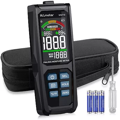 Digital Moisture Detector Damp Meter Wood Brick Screed Wallpaper Humidity Tester • £26.95