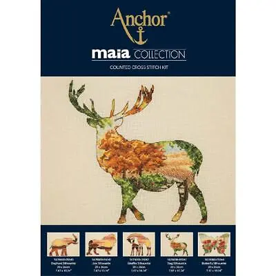 Anchor Maia Collection Counted Cross Stitch Kit  Stag Silhouette  DIY • $28.16