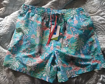 Zoggs Mens Tropical Bermuda Swim Shorts - Size Medium (34 ) - BNWT • £8