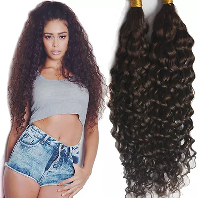 Curly Braiding Hair Bulk Malaysian Virgin Human Hair Extensions Micro Braids • $79.12