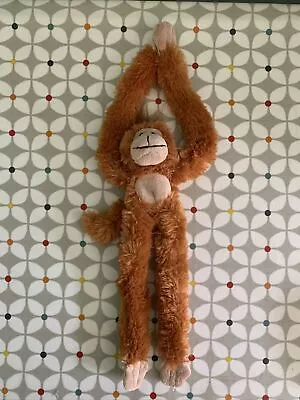 £7.95 • Buy Keel Toys Hanging Monkey With Sounds Soft Plush Toy 16” Long Orange Gibbon Ape