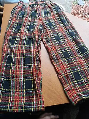 $65 • Buy Kenzo Vintage City Tartan Trouser Pants  Size 42 Made In France