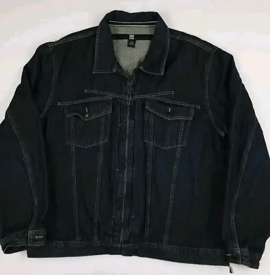 Vintage 90s Marithe Francois Girbaud Zip Denim Jean Jacket Vtg Rare Dark Wash • $64.99