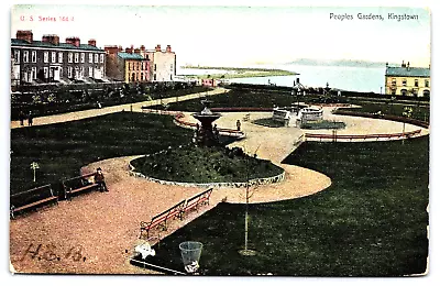 1908 Postcard Peoples Garden Kingstown PA Aerial View Of Park Ocean View A4 • $11.23