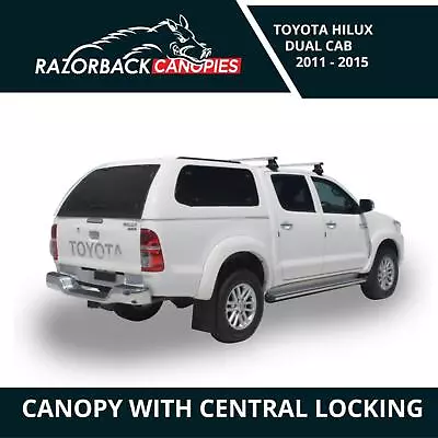 Razorback Canopy With Central Locking: Fits Toyota Hilux Dual Cab 2005-2015 • $3500