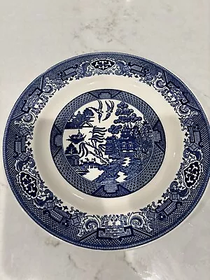 Vintage Blue Willow Ware Royal China USA 10 Inch Plate - 2 Available • $12