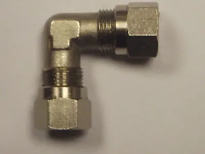 Compression Elbows 90oMetric Pipe & Tube Connectors Nickel Plated Brass  • £3.19