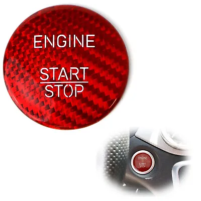 Red Real Carbon Fiber Cover For Mercedes Keyless Engine Start/Stop Push Button • $20.69