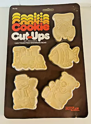 Vintage 1981 Hutzler Cookie Cut Ups Set Of 5 Cookie Cutters #63 New In Package • $4.95