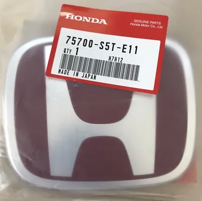 Genuine Jdm Fd2 Honda Front Red Emblem 04-05 Civic Oem Type R New 75700-s5t-e11 • $67.69