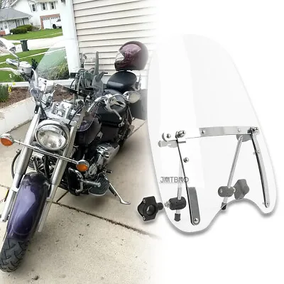 For Yamaha V Star 650 1100 18 X16  Large Clear Windshield 7/8'' 1'' Handlebar • $69.19