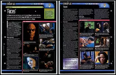 £1.49 • Buy Faces - Voyager - Star Trek Fact File Page