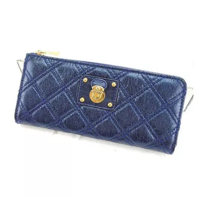 Marc Jacobs Wallet Purse Long Wallet Blue Woman Authentic Used Y2726 • $666.43