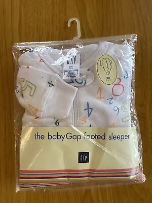 Baby Gap NWT Footed Sleeper VINTAGE 2T Colorful Numbers Pajamas 2xl NEW 2 Years • $10