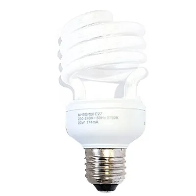 £5.99 • Buy 20w Energy Saving E27 ES Edison Screw Warm White Light Bulb Shape Lamp 1200lm