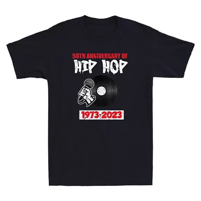 50 Years Hip Hop Vinyl Retro 50th Anniversary Celebration Vintage Men's T-Shirt • $27.49