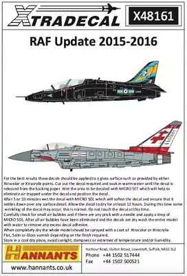 Xtradecal 48161 1:48 RAF Update 2015-2016 • £7.20