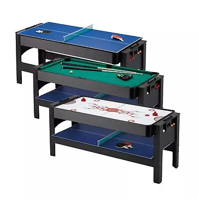 Fat Cat Flip 6' 3-in-1 Game Table Billiard/Pool Air Hockey Table Tennis • $1266.99