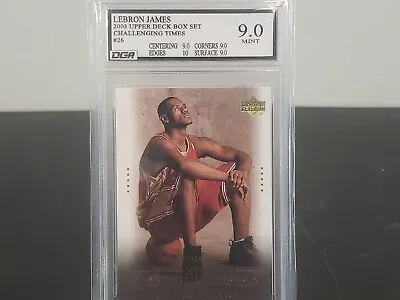 KJ: 03-04 Upper Deck Lebron James Box Set #26 RC Rookie Challenging Times DGA 9 • $19.95