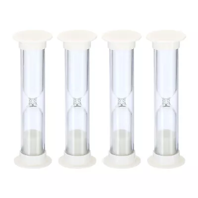 1 Minute Sand Timer 4Pcs Small Sandy Clock Count Down Sand Glass White • $7.85