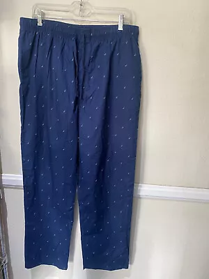 Nautica Men's Soft Woven 100% Cotton Elastic Waistband Sleep Pajama Pant Mens XL • $9