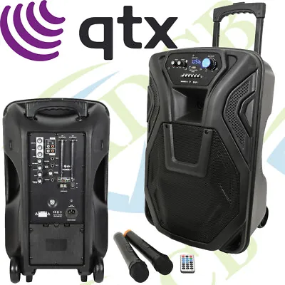 QTX Busker 12 Portable USB Bluetooth DJ Band Karaoke 12  PA Speaker System • £295.99