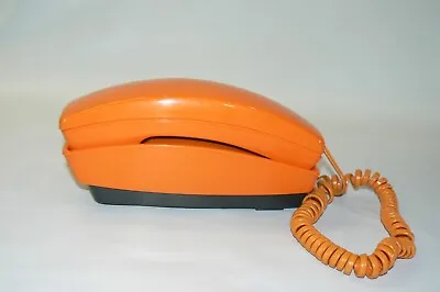 Vintage GTE Western Electric Trimline Wall Phone Push Button Orange Retro • $39.99