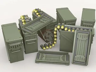 Legend 1/35 M548 40mm Grenade Ammo Box 48 Cartridges (10 Cans 4 Belts) LF3D051 • $15.93