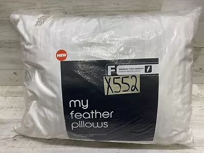 Bloomingdale’s My Feather Standard Pillow Medium/Firm Density White New • $49.99