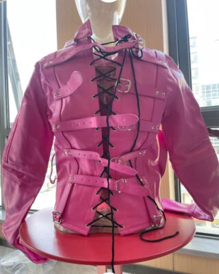$33.89 • Buy Adjustable PU Leather Asylum Straitjacket Straight Jacket Body Harness Armbinder