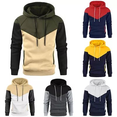 Men Hoodie Casual Hooded Pocket Slim Fit Sweatshirts Pullover Sweater  # • $20.13