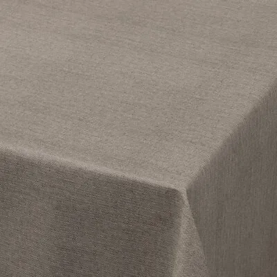 Pvc Wipe Clean Vinyl Tablecloth Textured Linen Look Grey Gouda • £1.29