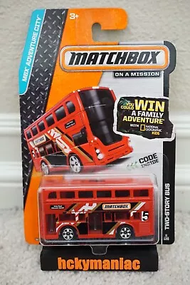 Brand New Matchbox 2014 Red Mbx Aventure City On A Mission Two-story Bus • $0.99