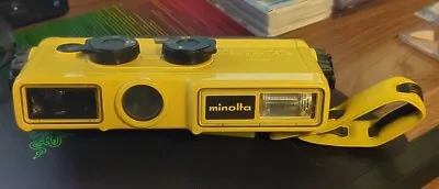 Vintage Minolta Weathermatic A 110 Film Underwater Film Camera W/ Strap UNTESTED • $20.78
