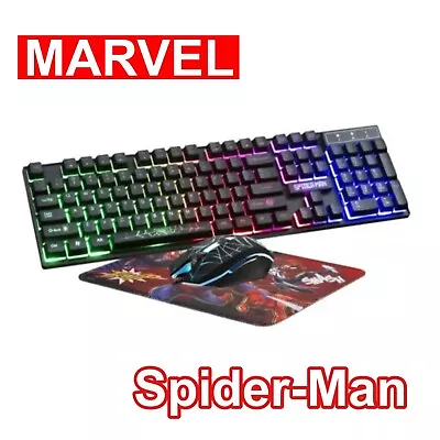 Marvel Spider-Man 3-In-1 Computer Gaming Bundle Mouse Keyboard Mat 🇦🇺🇦🇺🇦🇺 • $69.95