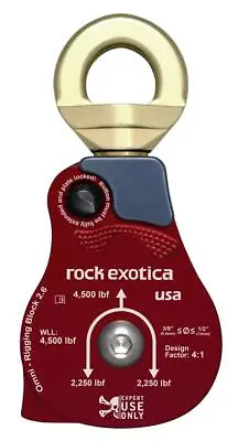 ROCK EXOTICA Material Handling 2.6  Omni-Block Swivel Pulley ASME Certified • $250