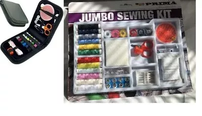 36 Piece Portable Travel Small Home Sewing Kit Case Needle Thread Scissor Set UK • £2.73