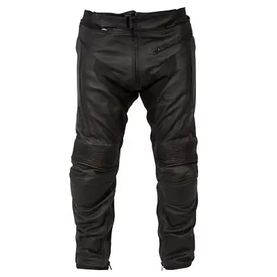 Spada Everider Leather Motorcycle Trousers Touring Mens Motorbike Black Jeans • £119.99