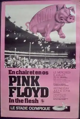 $1000 • Buy PINK FLOYD 1977 MONTREAL CANADA Concert Poster VERY RARE AOR 4.251 24x36