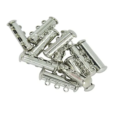 £6.14 • Buy 10x Silver Tube Barrel Magnetic Clasp Making Findings DIY Necklace Bracelet