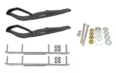 C&A Pro Black Razor Snowmobile Skis W/ 6  Shaper Bars Complete Kit • $405.05