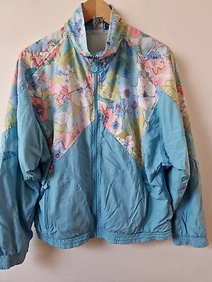 Vintage 90s Budmil Shell Suit  Floral Jacket Coat Top Size 10 12 14 (38) • £29.99