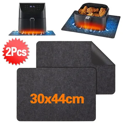 £7.48 • Buy 2x Heat Resistant Mat For Air Fryer Countertop Protector Kitchen Felt Slide Mat