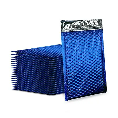 250 #0 Glamour Metallic Blue Poly Bubble Mailers Envelopes Bags 6x10 DVD Wide CD • $54.95