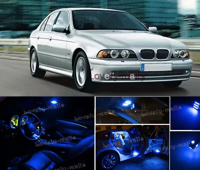 Error Free Blue Car Light Interior LED Package 8x For Bmw E39 5 Serirs M5 L9 • $10.66