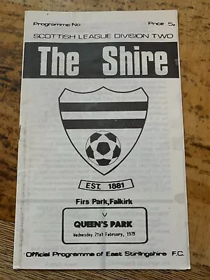 East Stirlingshire V Queens Park 1978/1979 • £2.49