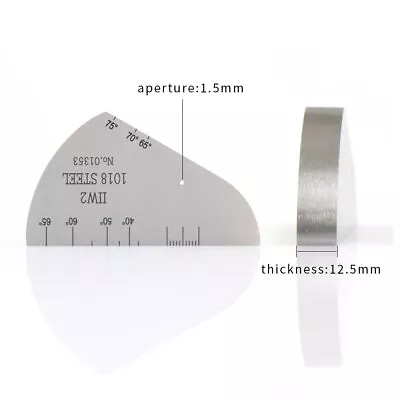 YUSHI IIW2 Ultrasonic Calibration Test Block 12.5mm 1.5mm Hole 1018 Steel  • $99