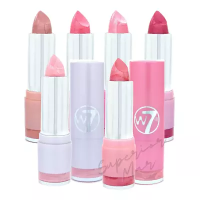 6X W7 FASHION LIPSTICKS PINK COLOURS LIGHT DARK BRIGHT (6 Lipsticks) • £14.99